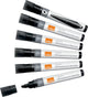Nobo Whiteboard-Marker mit flüssiger Tinte und Keilspitze – 10er-Pack – Schwarz