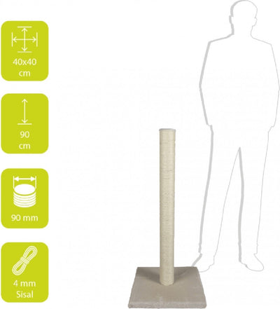 Ebi Classic Highpost – Kratzbaum – Beige – 40 x 40 x 90 cm