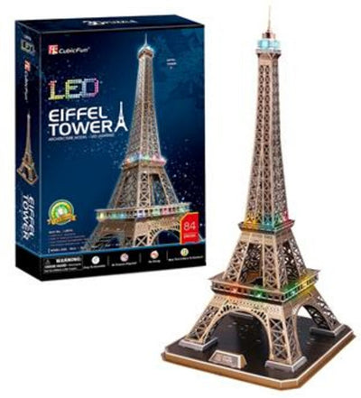 Kubikfun 3D -Puzzle -Eiffelturm mit LED -Beleuchtung