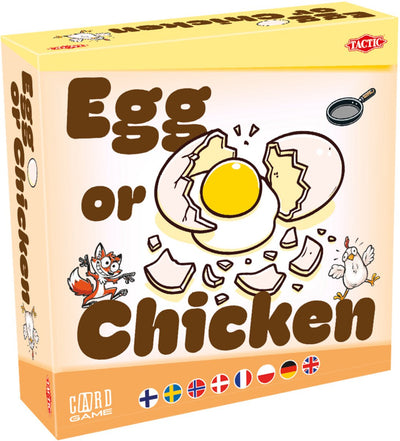 Taktik Ei oder Huhn – Kartenspiel – Bieten, Bluffen und Zählen – lustiges Familienspiel – 2–6 Spieler – hohe skandinavische Qualität