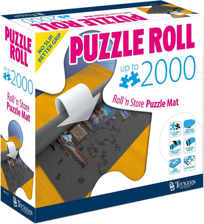 Tucker's Fun Factory Roll-Up-Puzzlematte 2000 Teile (Roll 'n Store Puzzle-Matte) – Neopren (kein Verrutschen, besserer Halt) + Klettverschluss –