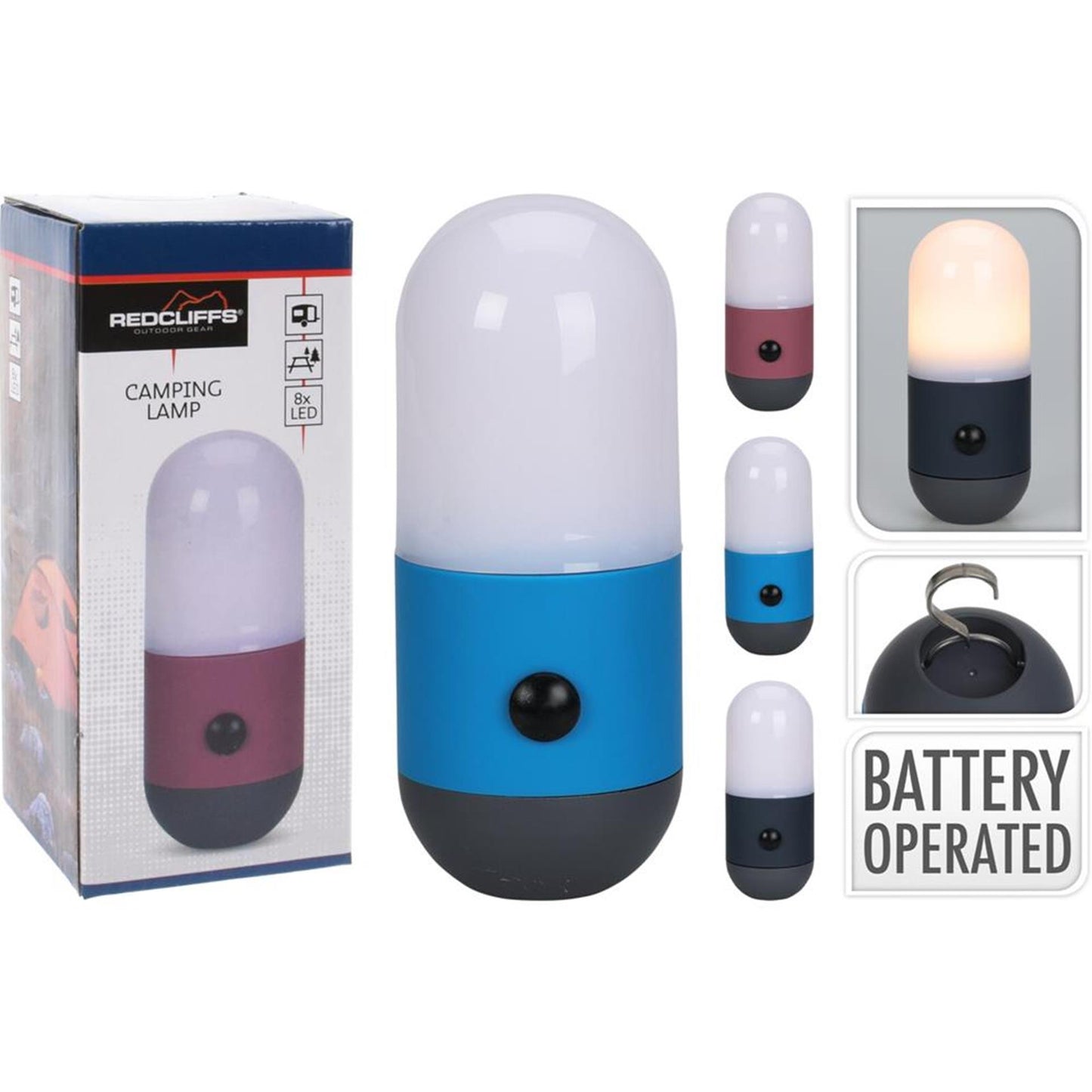 Redcliffs Camping LED-Lampe Pille 6x6x14cm