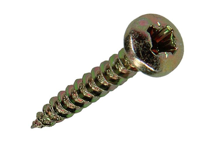 Mack 1017273 - Spanplattenschraube Zylinderkopf gelb plattiert 25 Stück 4,0 x 25 mm | 10 Stück