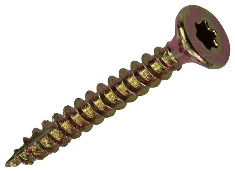 Mack 1017283 - spainplschr.vzkop-selfb. gelb plattiert 40 Stück 3,0 x 25 mm | 10 Stück