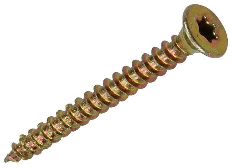 Mack 1017284 - spainplschr.vzkop-selfb. gelb plattiert 35 Stück 3,0 x 30 mm | 10 Stück