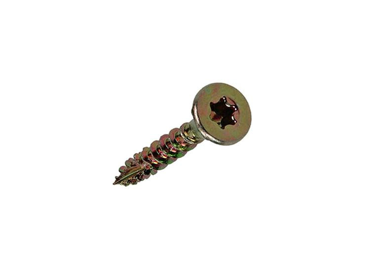 Mack 1017286 - Spanschraubenkopf zur Selbstmontage, gelb plattiert, 35 Stück, 3,5 x 20 mm | 10 Stück
