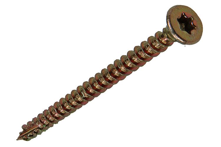Mack 1017299 - spainplschr.vzkop-selfb. gelb plattiert 15 Stück 4,0 x 50 mm | 10 Stück