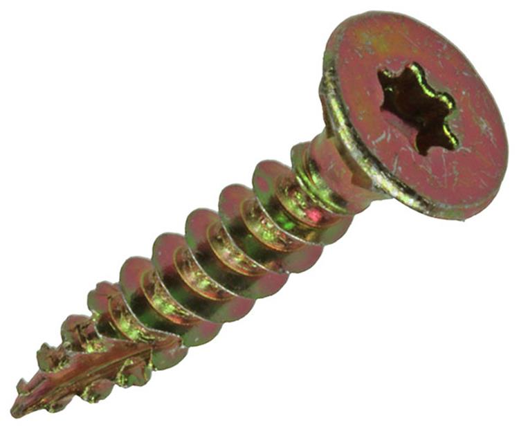 Mack 1017302 - spanienplschr.vzkop-selbstmontage gelb plattiert 20 Stück 4,5 x 25 mm | 10 Stück
