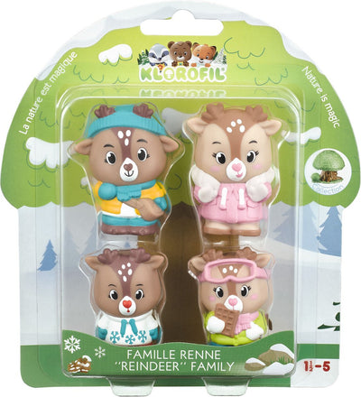 Klorofil die Rentierfamilie Spielset – Spielfiguren-Set – Familienfiguren – Kinderspielzeug – Rudy, Astrid, Sten und Helga – ab 18 Monaten – 4-teilig