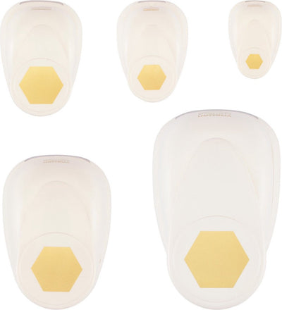 Vaessen creative • Figurenstanzer-Set Sechsecke 5-tlg.