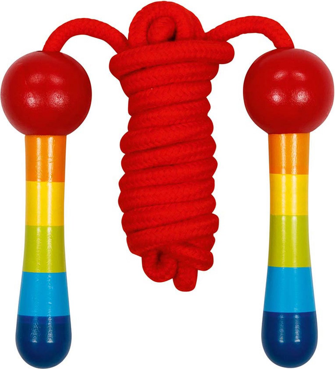 Goki Holzsprungseil Regenbogen, 200 cm