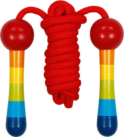 Goki Holzsprungseil Regenbogen, 200 cm