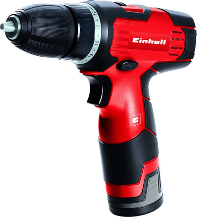 Einhell Akku-Bohrschrauber TH-CD 12-2 Li - 12 V 1,3 Ah Li-Ion - 24 Nm - 0-350 0-1.300 U/min - 10 mm Schnellspannbohrfutter - elektronische Drehzahlregelung - inkl. 1x 1,3 Ah Akku, Ladegerät und Transport- und Aufbewahrungskoffer