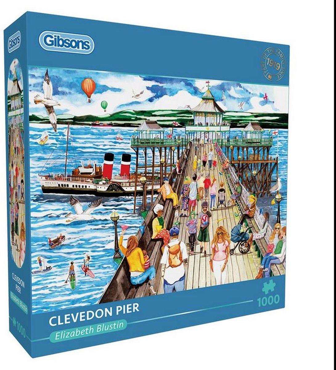 Gibsons – Clevedon Pier (von Elizabeth Blustin) – 1000 Teile 68×49cm (B×H) – Puzzle für Erwachsene