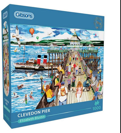 Gibsons – Clevedon Pier (von Elizabeth Blustin) – 1000 Teile 68×49cm (B×H) – Puzzle für Erwachsene