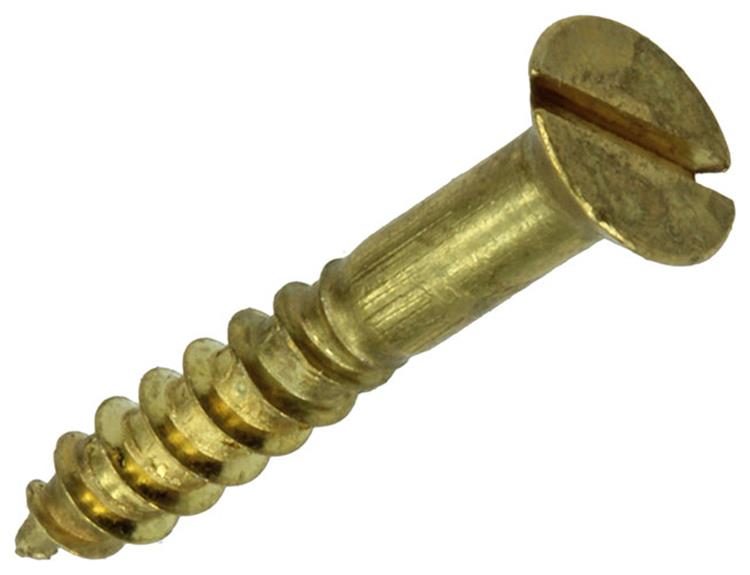 Mack 1019653 - Holzschraube Senkkopf Messing 9 Stück 4,0 x 25 mm | 10 Stück