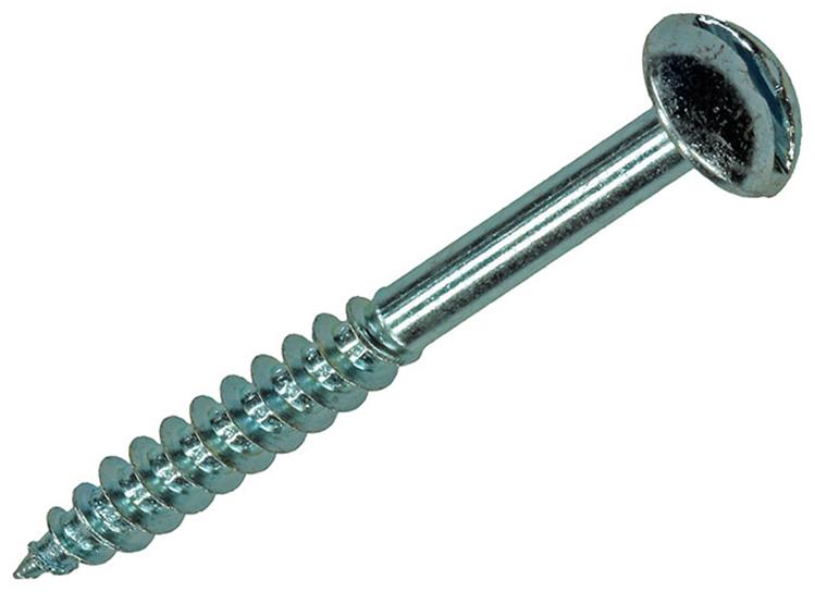 Mack 1017382 - Holzschraube Linsenkopf Stahl verzinkt 4 Stück 6,0 x 60 mm | 10 Stück