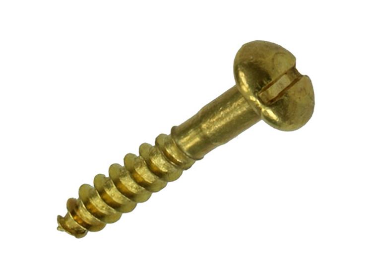 Mack 1019658 - Holzschraube Linsenkopf Messing 10 Stück 2,5 x 16 mm | 10 Stück