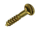 Mack 1019659 - Holzschraube Linsenkopf Messing 12 Stück 3,0 x 16 mm | 10 Stück