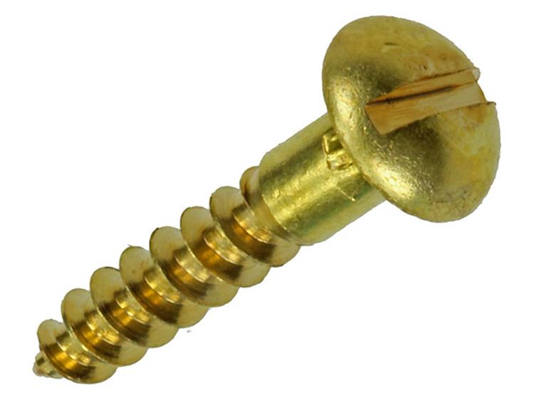 Mack 1019663 - Holzschraube Linsenkopf Messing 9 Stück 4,0 x 20 mm | 10 Stück
