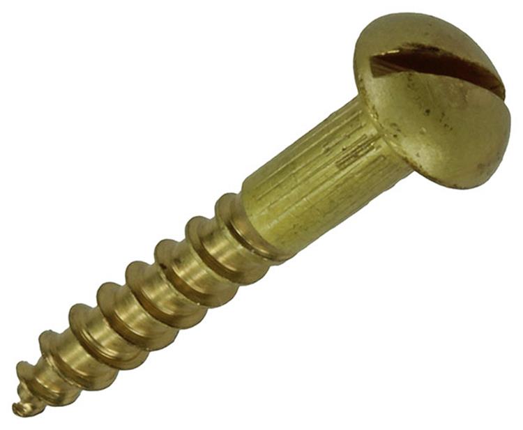 Mack 1019664 - Holzschraube Linsenkopf Messing 8 Stück 4,0 x 25 mm | 10 Stück