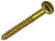 Mack 1019666 - Holzschraube Linsenkopf Messing 5 Stück 4,5 x 40 mm | 10 Stück