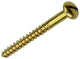 Mack 1019667 - Holzschraube Linsenkopf Messing 4 Stück 4,5 x 45 mm | 10 Stück