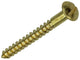 Mack 1019668 - Holzschraube Linsenkopf Messing 3 Stück 5,0 x 45 mm | 10 Stück