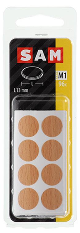 Mack 1017393 - selbstklebende Abdeckkappe Kunstbuche 96 Stück 13 mm | 10 Stück