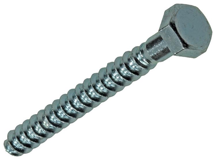 Mack 1017400 - Holzgewindebolzen Stahl verzinkt 10 Stück 5 x 50 mm | 10 Stück