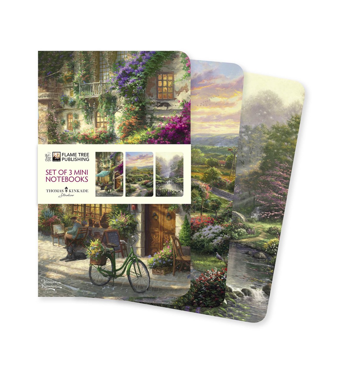 Mini-Notizbuch-Kollektionen – Thomas Kinkade-Set mit 3 Mini-Notizbüchern