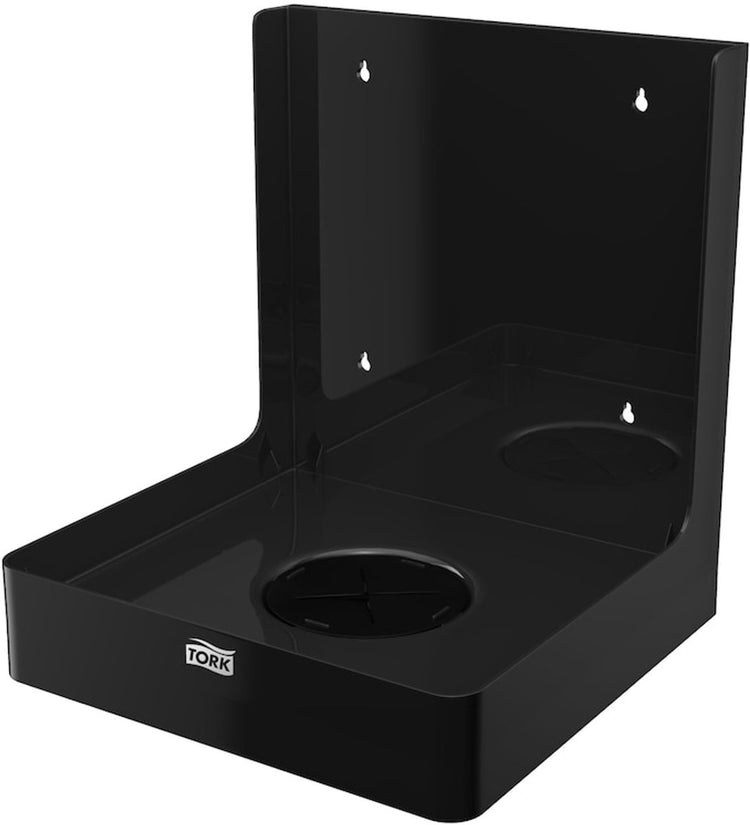 Tork 207210 Kombirollen-Reinigungspapierspender mit Box, W3, Schwarz (207210)