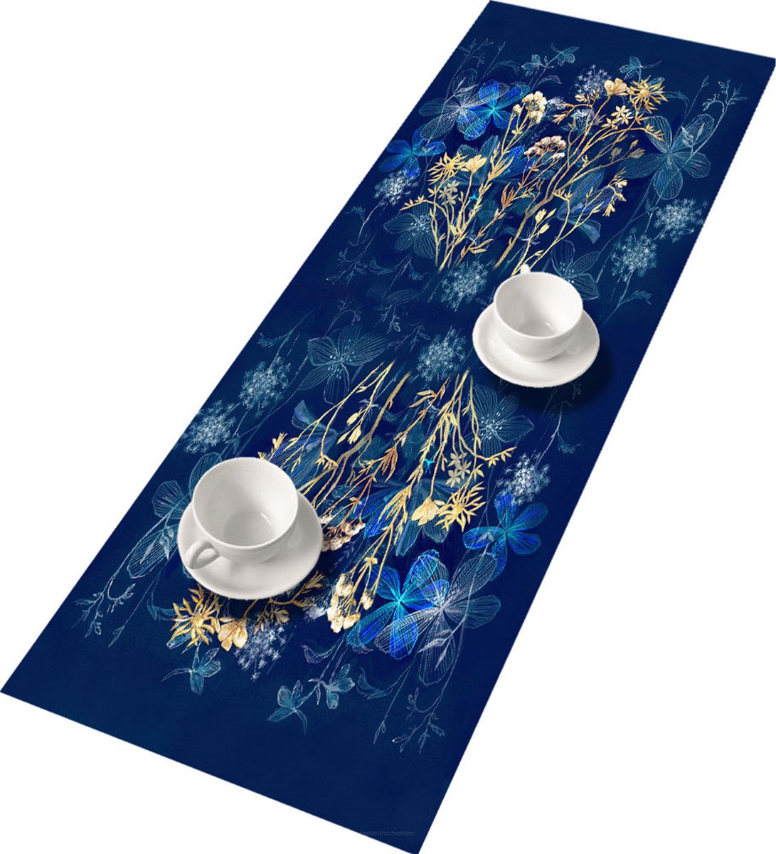 Bertoni - Tischläufer Tischdecke - Filz - 115x40cm - Blau