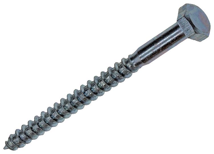 Mack 1017412 - Holzgewindebolzen Stahl verzinkt 1 Stück 7 x 90 mm | 10 Stück