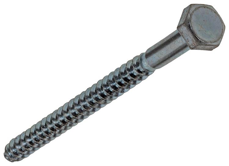 Mack 1017413 - Holzgewindebolzen Stahl verzinkt 1 Stück 7 x 110 mm | 10 Stück