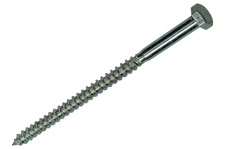 Mack 1017421 - Holzgewindebolzen Stahl verzinkt 1 Stück 8 x 140 mm | 10 Stück