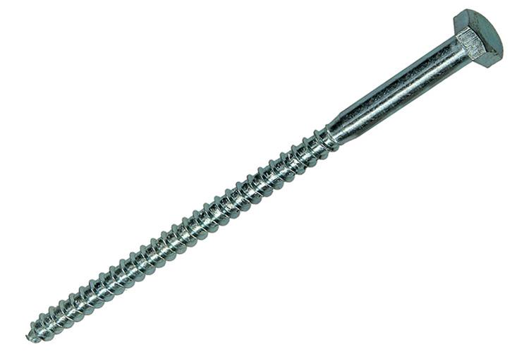 Mack 1017422 - Holzgewindebolzen Stahl verzinkt 1 Stück 8 x 150 mm | 10 Stück
