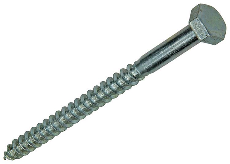 Mack 1017430 - Holzgewindebolzen Stahl verzinkt 1 Stück 12 x 140 mm | 10 Stück
