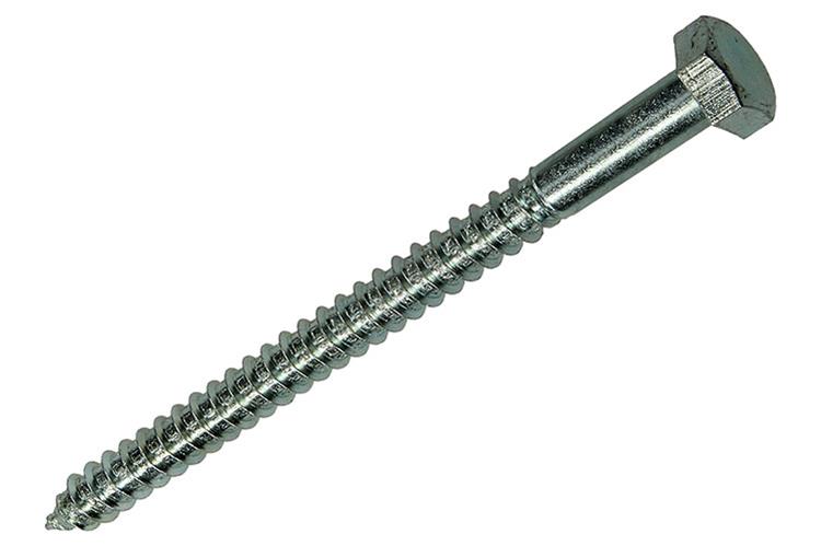 Mack 1017431 - Holzgewindebolzen Stahl verzinkt 1 Stück 12 x 160 mm | 10 Stück