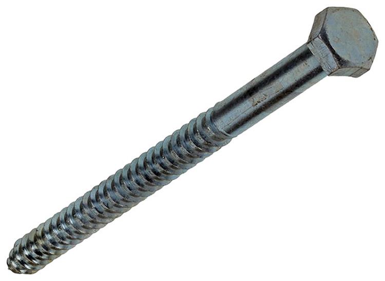 Mack 1017432 - Holzgewindebolzen Stahl verzinkt 1 Stück 12 x 180 mm | 10 Stück