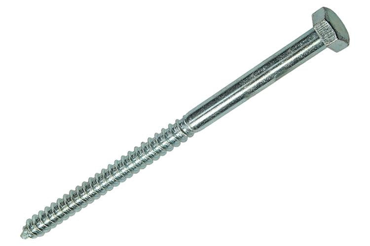 Mack 1017433 - Holzgewindebolzen Stahl verzinkt 1 Stück 12 x 200 mm | 10 Stück