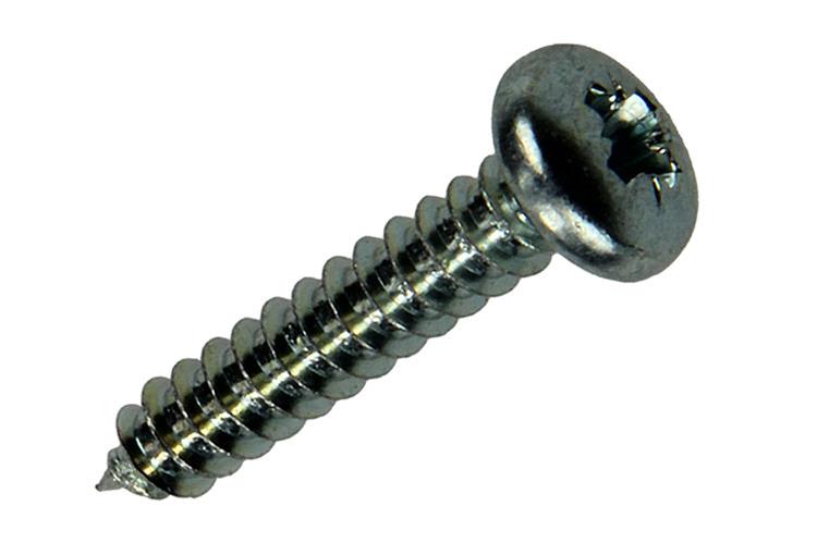 Mack 1017452 - selbstschneidende Schraube Zyl. Kopf verzinkt 12 Stück 4,8 x 25 mm | 10 Stück