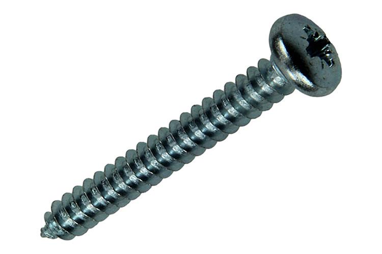 Mack 1017454 - selbstschneidende Schraube Zyl. Kopf verzinkt 9 Stück 4,8 x 38 mm | 10 Stück