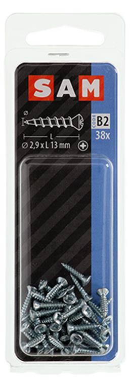 Mack 1017482 – selbstschneidende Schraube BVK verzinkt 38 ​​Stück 2,9 x 13 mm | 10 Stück