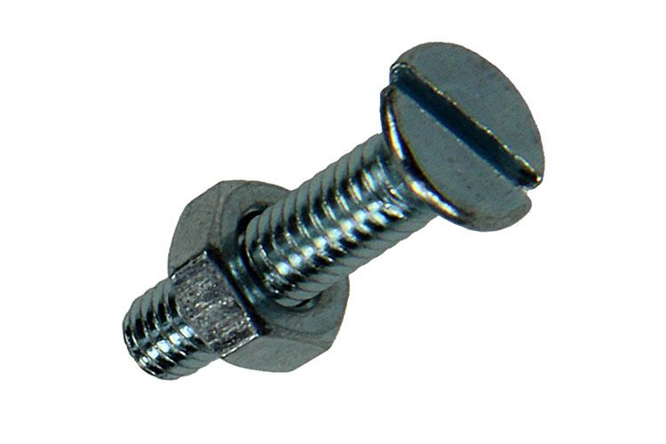Mack 1017491 – Metallschraube verzinkt. Kopf + Mutter plattiert 20 Stück M4 x 16 mm | 10 Stück
