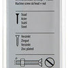 Mack 1017497 – Metallschraube verzinkt. Kopf + Mutter plattiert 6 Stück M4 x 60 mm | 10 Stück