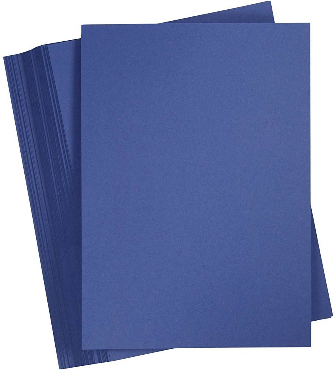 Creativ Company Farbkarton, A4, Blatt 210x297 mm, 180 gr, dunkelblau, 100 Blatt 1 Karton