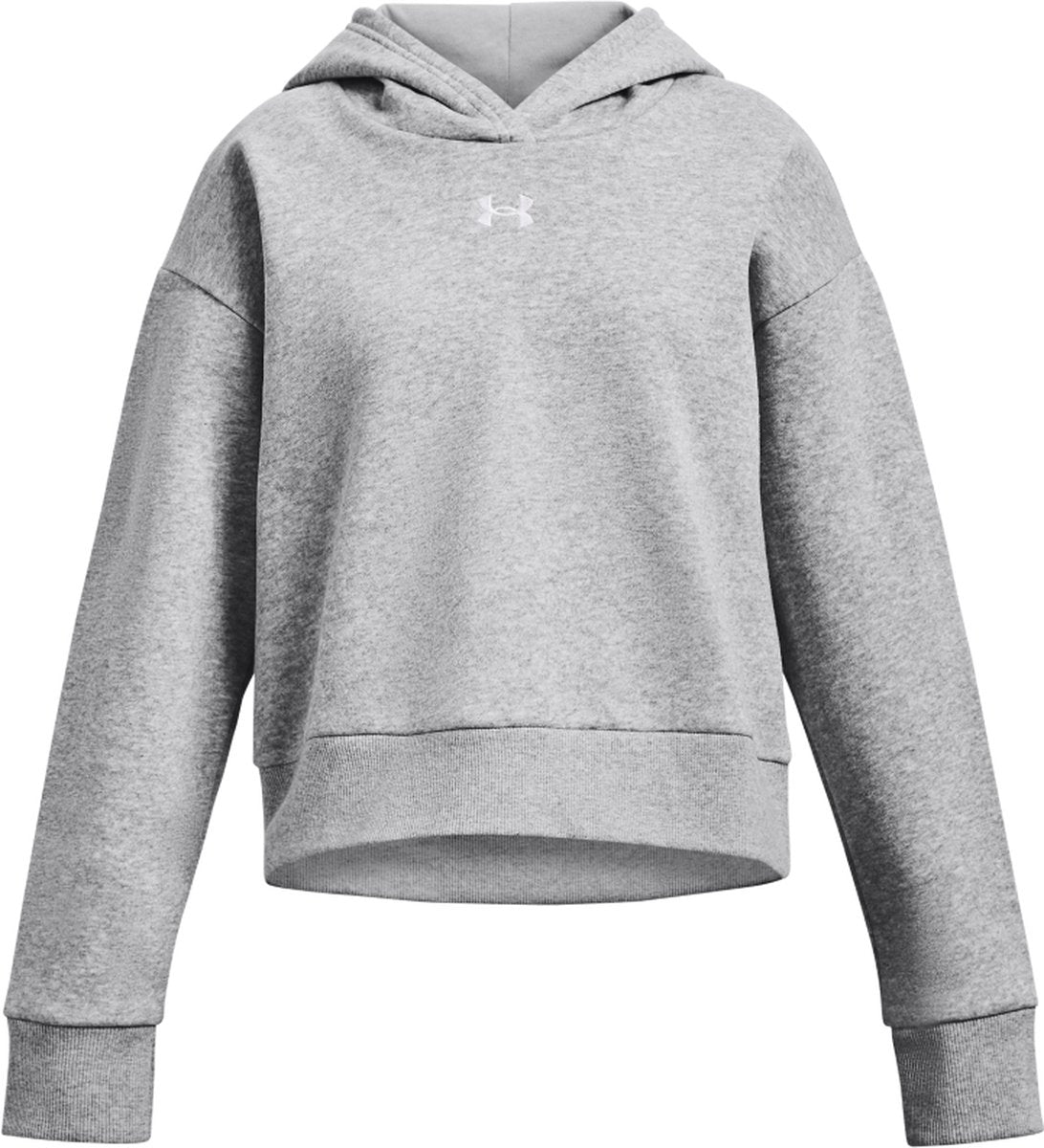 Under Armour UA Rival Fleece Hoodie Unisex Sportpullover – Grau – Weiß