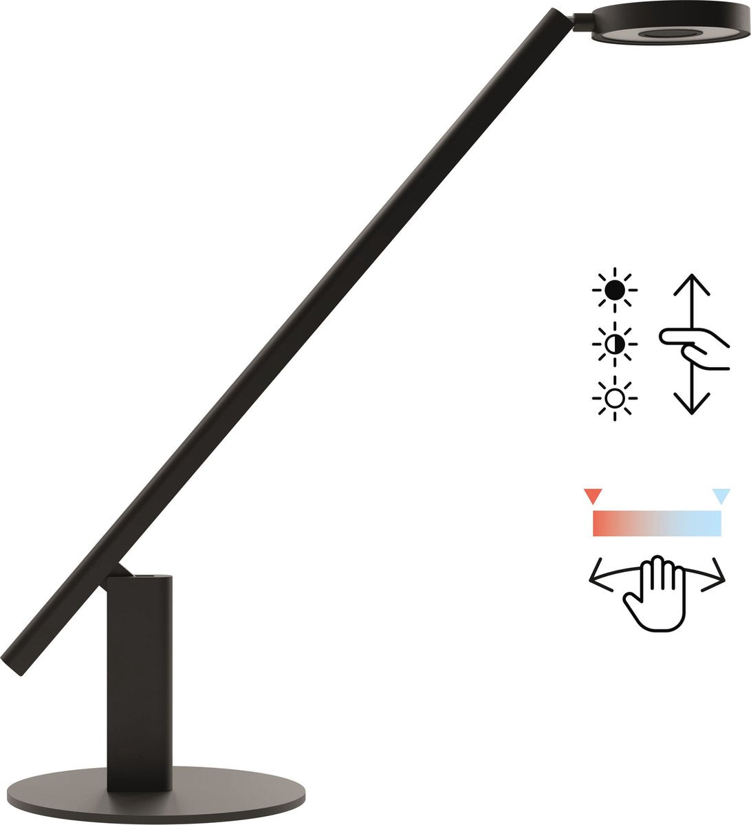 Luctra® lite Radialfuß – LED-Tischleuchte – biologisch wirksames Licht – innovative Gestensteuerung – ergonomisch