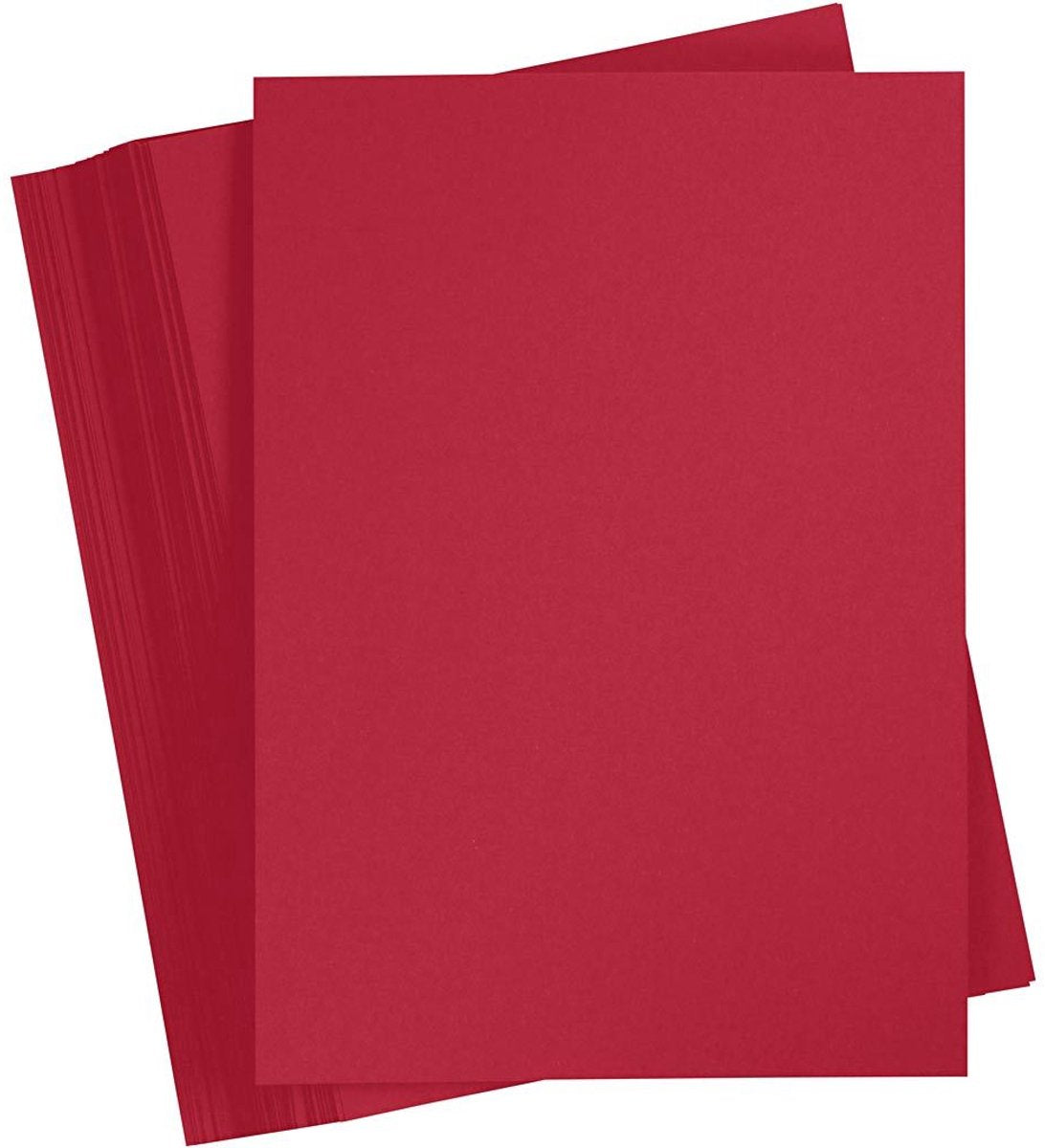 Creativ Company Farbkarton, A6, Blatt 105x148 mm, 180 gr, Weihnachtsrot, 100 Blatt 1 Karton